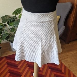 White skater skirt